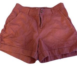 Old navy red carpenter cargo shorts 4 elastic waist